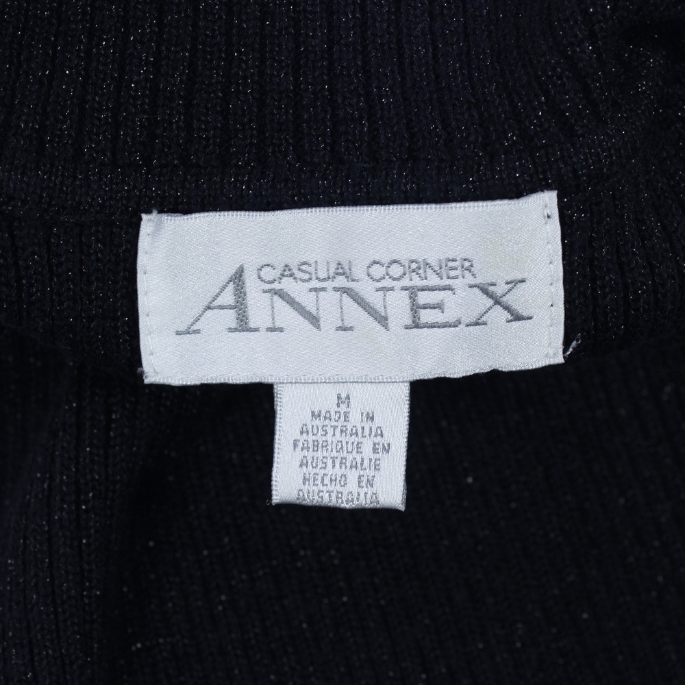 Casual Corner Annex Knit Top – Black Sleeveless Mock Neck Sweater Vest, Size M - Picture 2 of 6